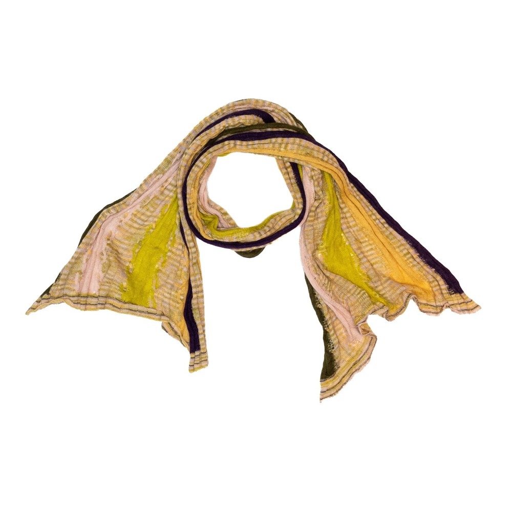Missoni Oversized Shawl Knit Striped Scarf‎ – Multicolor Mohair Blend